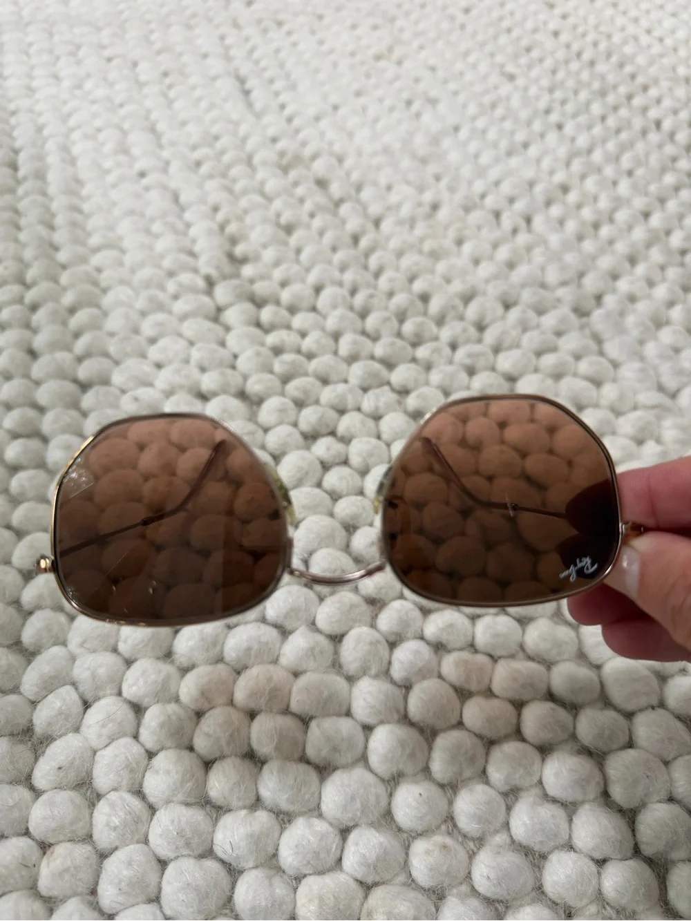 Ray-Ban Women's Square Sunglasses in Brown and Gold